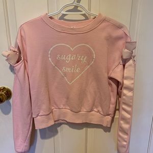 Pink cropped sweater